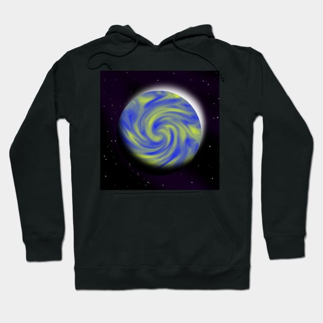 Stormy planet Hoodie by Littlekata